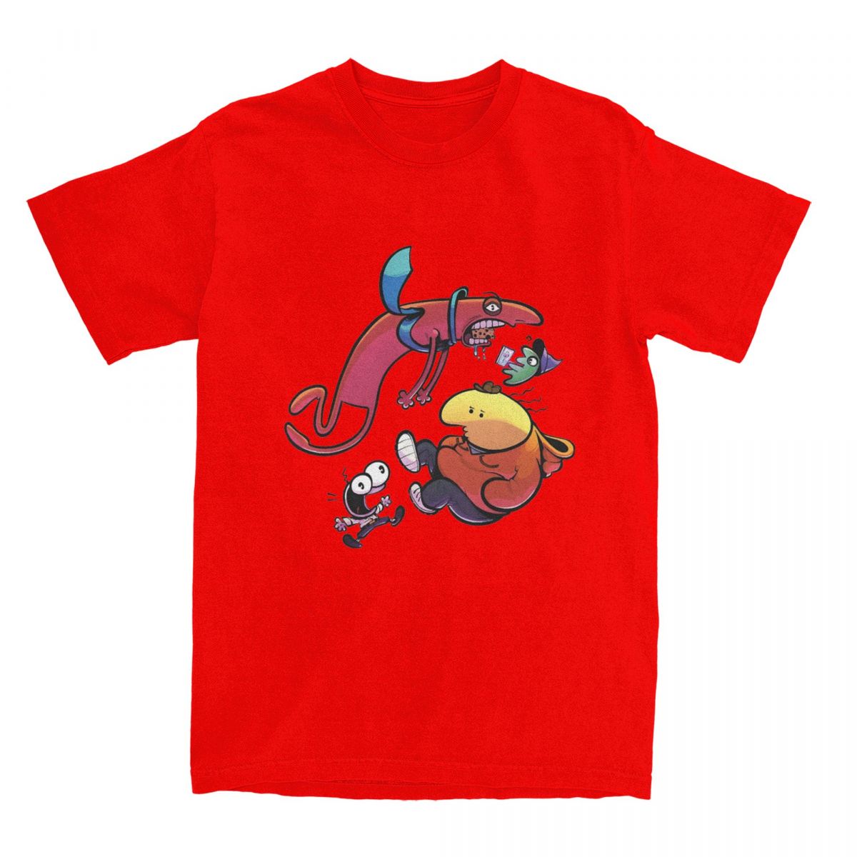 

Harajuku TShirt Smiling Friends Tumblin Down Cotton T Shirts TV Program Tee Shirt for Adult Summer Short Sleeve Top Tees S