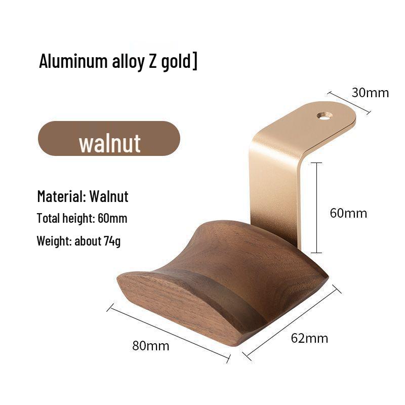 Walnut Wood & Metal Heavy Duty Headphone Stand