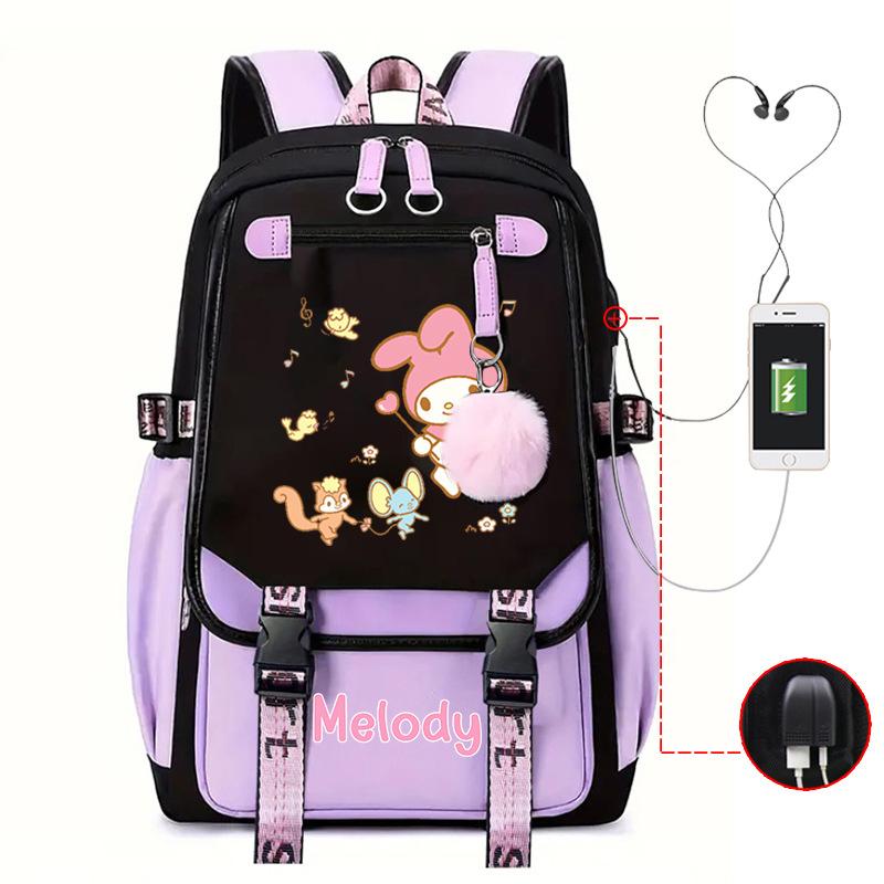 Cartoon Pink Rabbit Children'S School Bag Elementary School Girls Large Capacity Japanese Girls Backpack