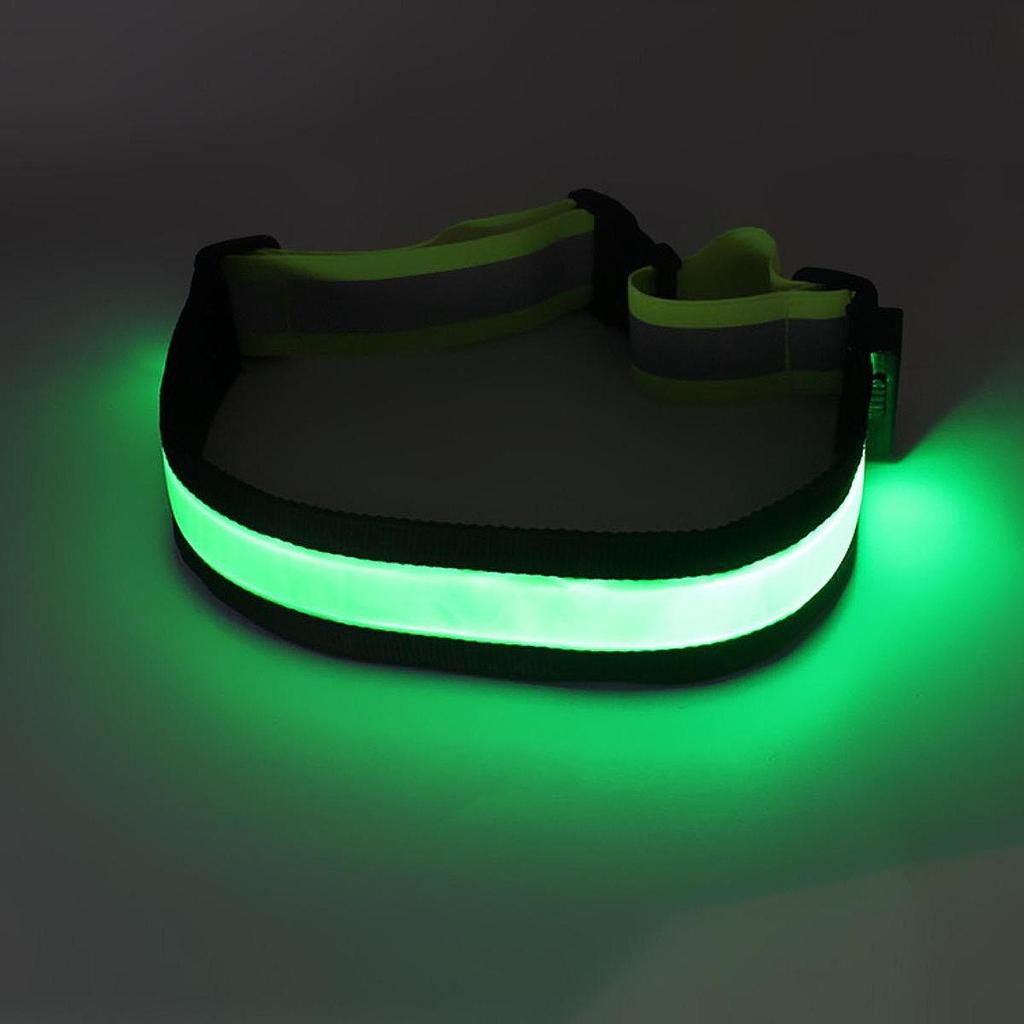 Reflective LED Belt Outdoor Cycling Luminous Safety Light Belt for Running Construction Work USB Rechargeable for Night Riding