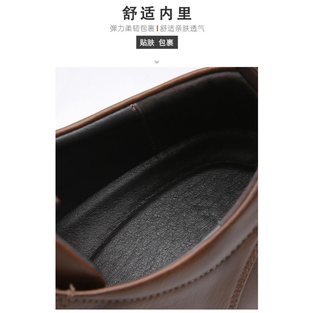 New 2025 Spring and Autumn New Handmade Online Men's Casual Leather Shoes Men's Retro Workwear Lace-up Trendy Leather Shoes
