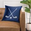 Emvency Set of 2 Throw Pillow Cover Boys Golf Sports in Navy Blue and Room Decorative Pillow Case Home Decor Square 18 x 18 Inch Pillowcase