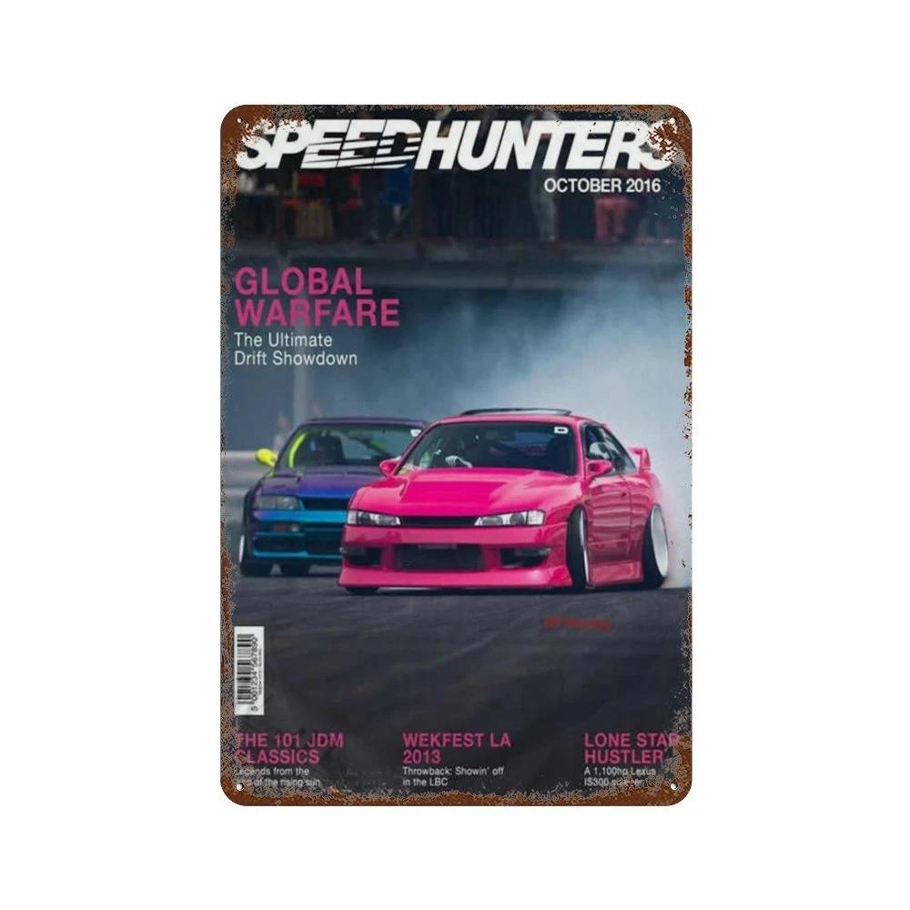 Vintage 80er Japanische Autos GTR JDM Racing Metall Blechschild Retro Plakette für Garage Club Man Cave Bar Pub Hotel Café Wanddeko