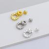 S925 Silver Wheel-Shaped Zircon Spacer Beads for DIY Necklace & Jewelry Making