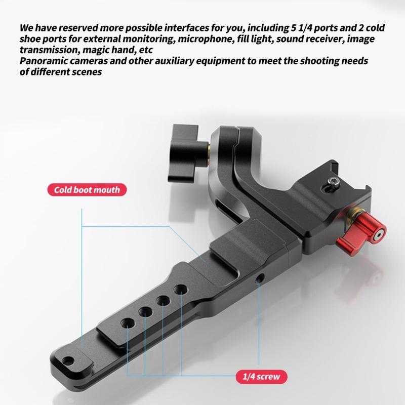Portable Ergonomic Camera Handle 5 1/4inch Screw Holes 2 Cold Shoe Mounts For SC2/S3 Camera Professional Filming