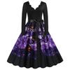 JPNTKY Fashion Spring Autumn V-Neck Long Sleeve Casual Dresses