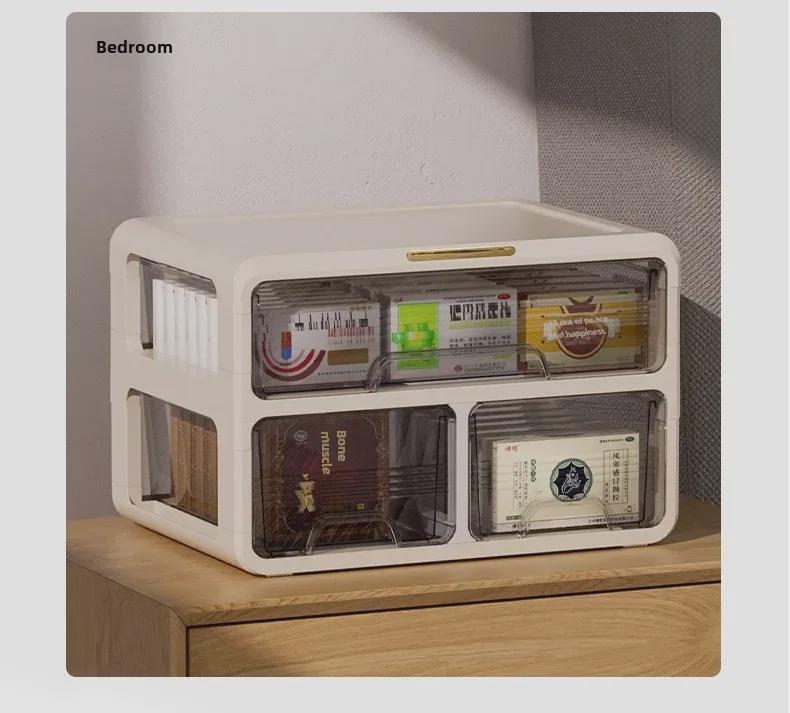 Organizator de sertar transparent de mare capacitate: Depozitare medicamente, articole de papetărie și articole diverse