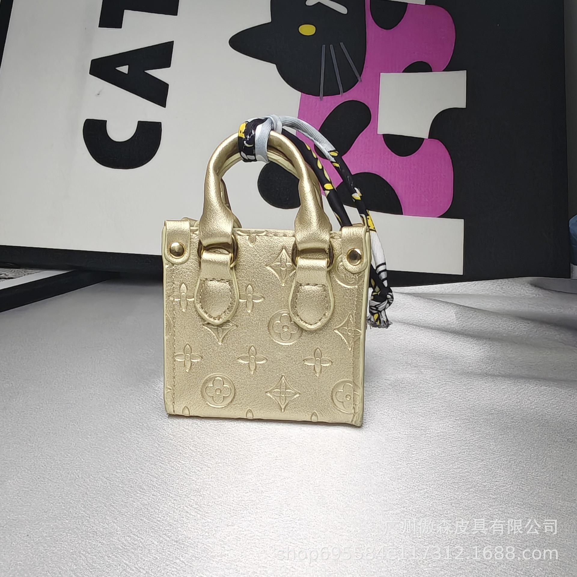 Tragetasche Großhandel Mini-Kissen Wechselbeutel Minibeutel DIY Anhängerkette Minibeutel Paar gold