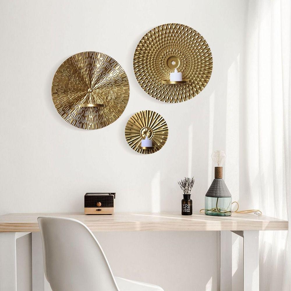 

Retro Wall Mounted Candle Stand European Style Wall Display Candlestick Candlelight Dinner S-style F