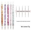 Bestselling Double-Ended Nail Art Pen Set: Dotting Pen & Rhinestone Brush with Dual-Use Needle and Bead Tip.