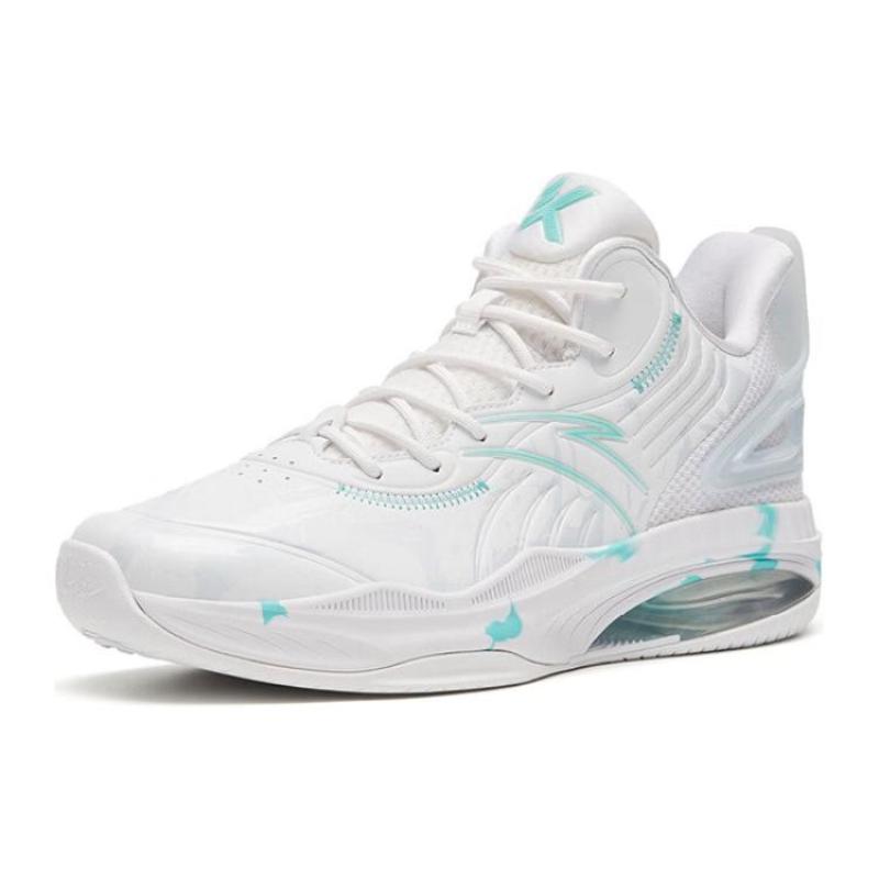 Anta KT3 KT Textile, Synthetic Leather Slip Resistant Abrasion Resistant Low top Basketball Shoes Men's White Blue Sneakers 112311605-1