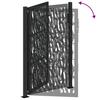 Garden Gate Black 100x150 Cm Steel Trace Design