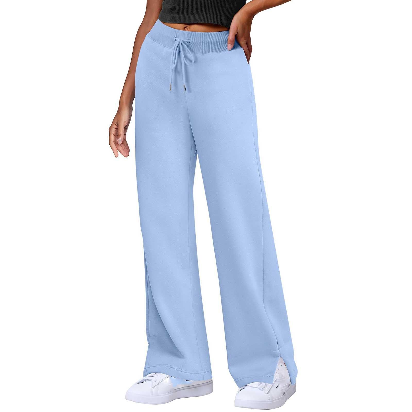 

Женские зимние спортивные штаны, однотонные повседневные брюки, женские флисовые спортивные штаны, широкие прямые брюки S