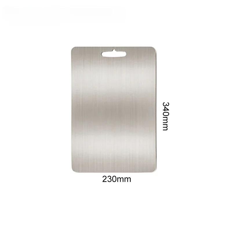 

Разделочная доска из нержавеющей стали JJTHNCR, легкоочищаемая разделочная доска для фруктов, овощей, мяса, практичный кухонный инструмент