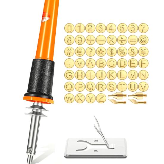 Pullarla Ahşap Yakma Seti Alfabe Rakam Pullarıyla Ahşap Yakma Kalemi