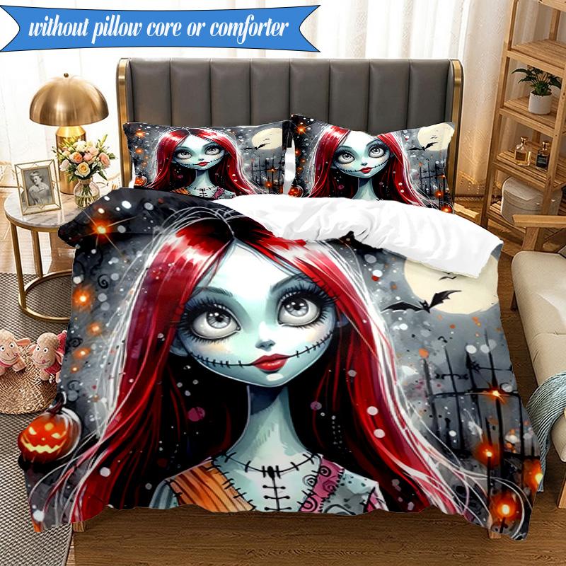 Halloween Jack 3pcs K-pop music group Bedding set,Ideal for Bedroom, Dormitory,Including Duvet Cover And 2pcs Pillowcases,Fan gifts
