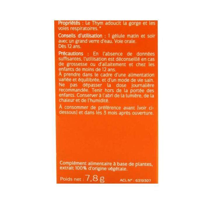 Naturactive Thym Bio 30 Gélules