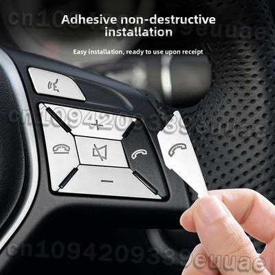 Suitable for Mercedes-Benz Steering Wheel Button Sticker C200 E260 GLK300 GLA CLA ML GL CLS Modified Decoration Protection