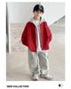 Boys' Spring and Autumn Coat 2026 New Style Big Boys' Spring Dress Boys' Red Spring Hooded Children's Handsome Fake Two Piece