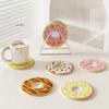 New Donut-Shaped round Coaster Desktop Drain Pad for Office Use Tea Cup Water Cup Storage Hard Diatom Mud