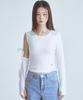 FOUR YOUNG Unbalanced Tie Top White