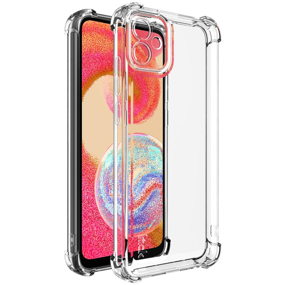 

IMAK UX-4 Series for Samsung Galaxy F04 4G/M04 4G/A04e 4G Case Straight Frame Four Corner Shockproof Clear TPU Cover A