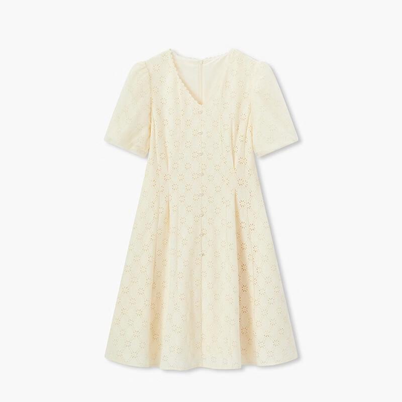 EICHITOO Women's Summer V-Neck Lace A-Line Midi Dress