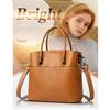 Oily Wax Leather Handbag Niche High-end Commuter Shoulderbag Female Large-capacity Messenger Bag
