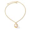 Vintage French Semi Precious Gemstone Pearl Pendant Necklace Unique Design Choker For Women