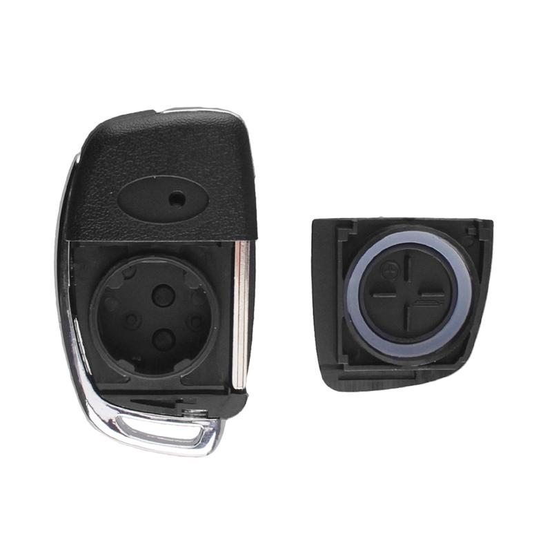 KEYYOU 20pcs Flip Car Remote Key Shell For Hyundai HB20 Santa Fe IX35 IX45 I40 Accent 3/4 Buttons Folding Key Fob Case