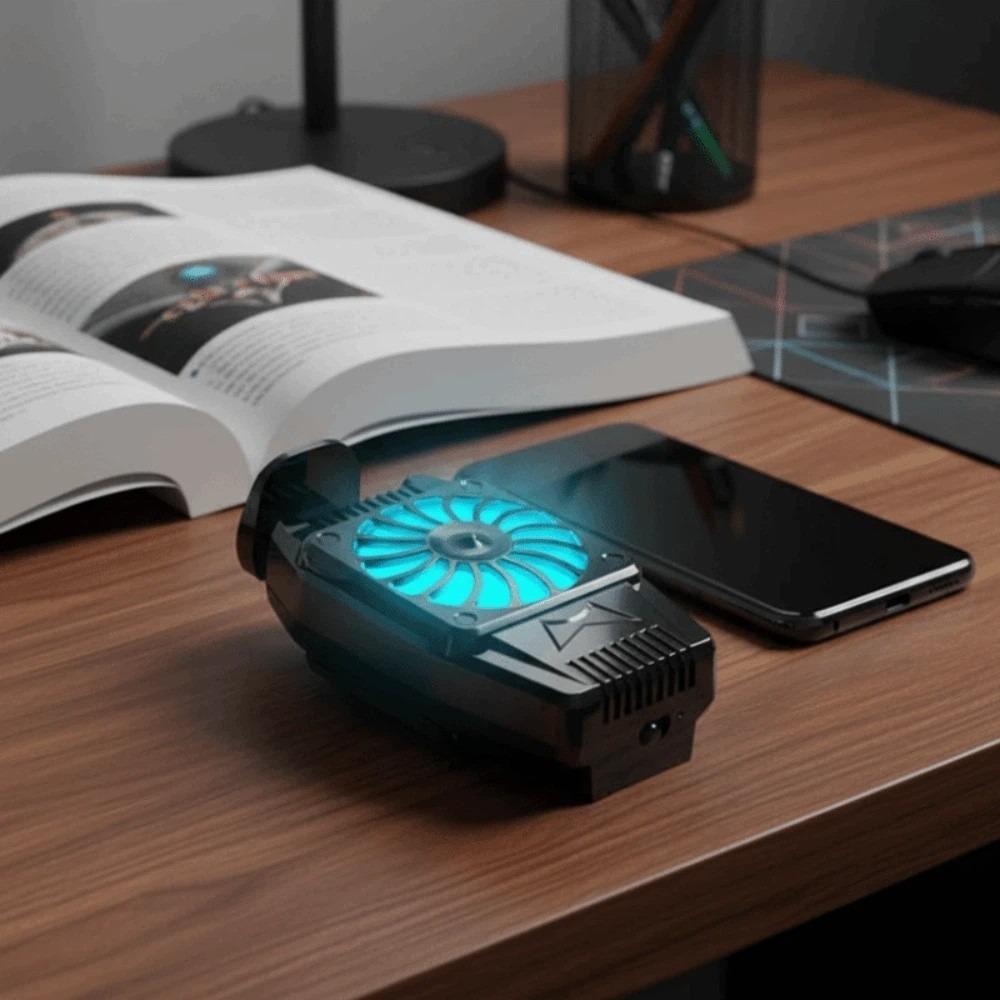 with Back Clip Portable Game Heat Sink With Blue Light Nine Fan Radiator  Watch Short Videos