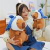 Capybara Hat Shark Plush Toy Cartoon Stuffed Animal Doll Decoration Kids Gift