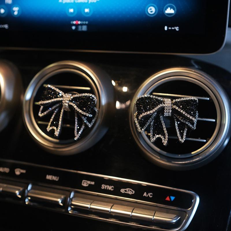 

1/2 шт. Зажим для автомобильного парфюма бант Украшения на воздуховыпускное отверстие Автомобильный кондиционер Воздуховод Персонализированные аксессуары для внутренней отделки