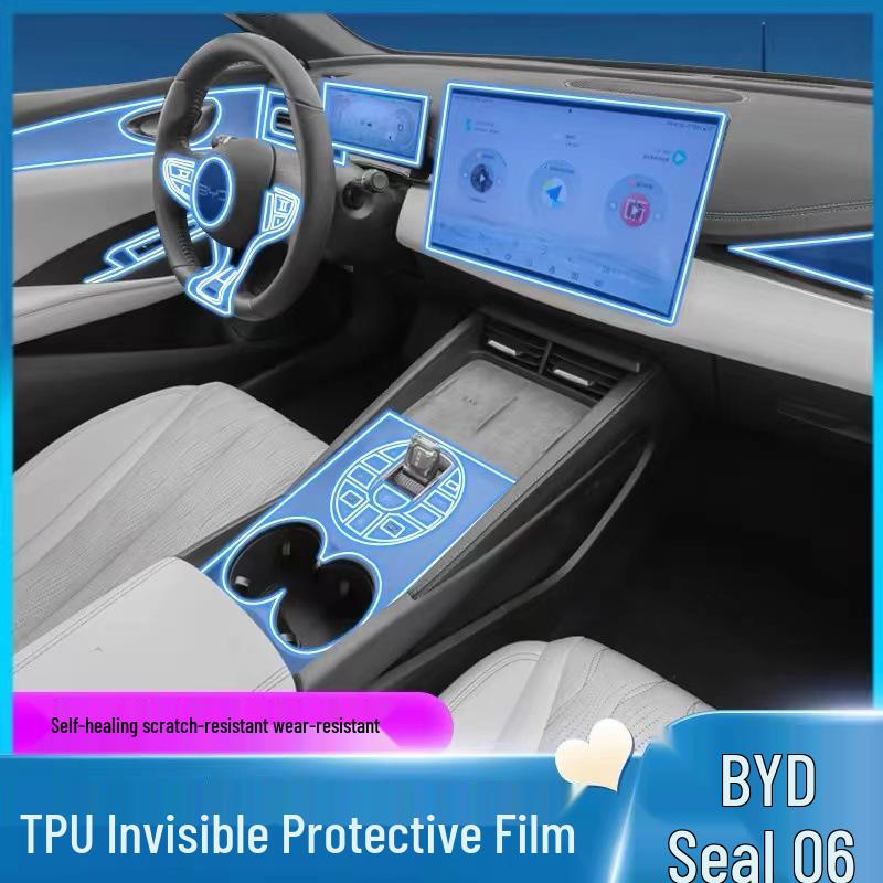 BYD Seal 06dmi Interior Protective Film: Center Console TPU Screen Sticker for Car Decoration and Modification