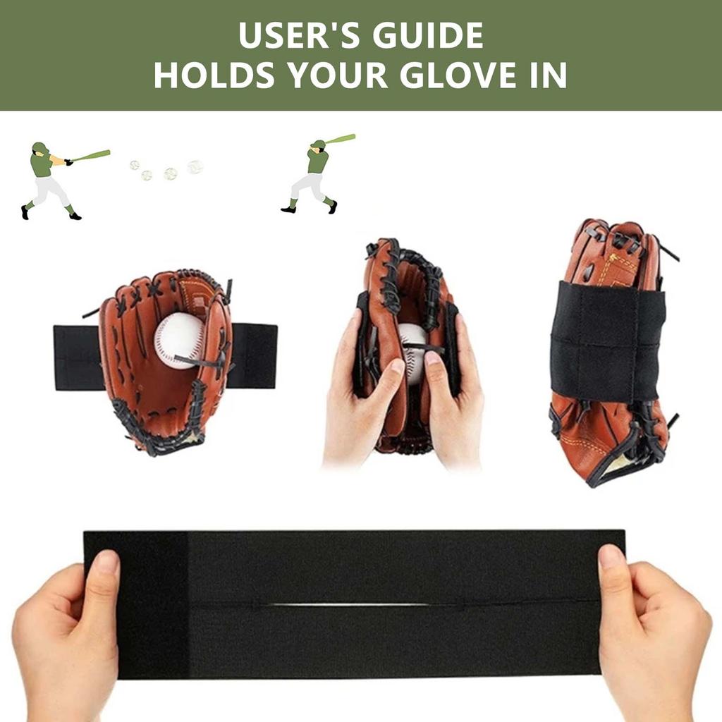 2pcs Softball Glove Fixing Wrap Baseball Catcher Glove Wraps Flexible Former and Pocket Shaper Adjustable Strap