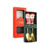 Festive Christmas Cutlery Set: Stainless Steel Cartoon Santa Spoons & Forks In Gift Box