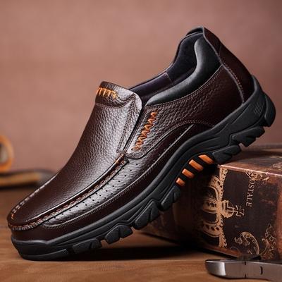 Casual Comfy Γνήσιο Δέρμα Αγελάδας Business Ανδρικά Παπούτσια Βάρκας Μαλακά Loafers Seniors ηλικιωμένα παπούτσια