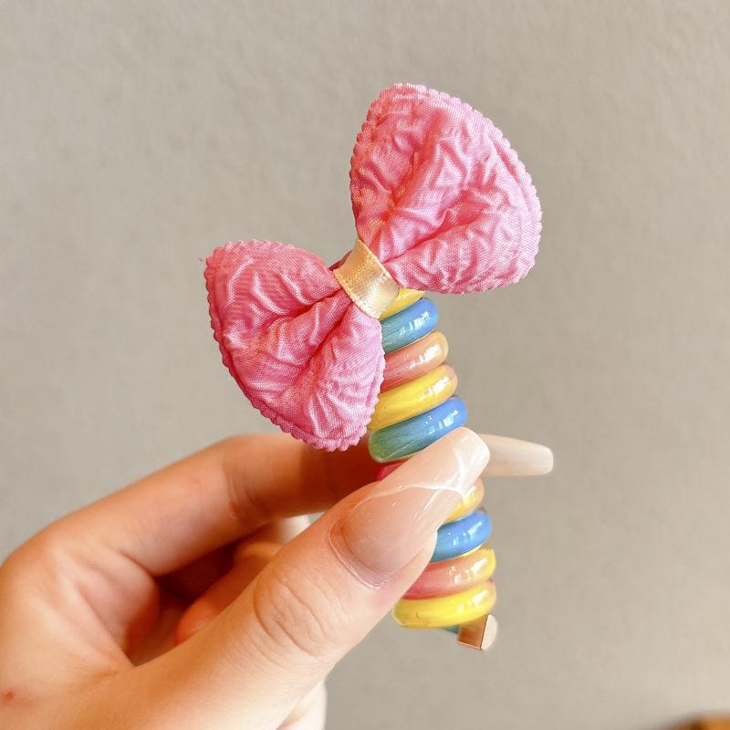 2025 Elastice de păr Little Star cu împletitură bubble - Coadă de cal înaltă, accesorii de păr tip fir telefonic pentru fete