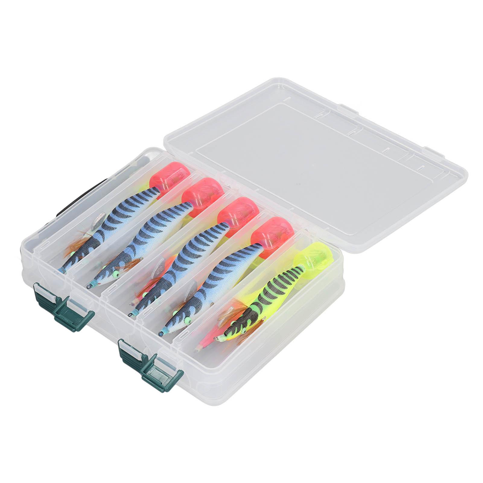 

10Pcs Luminous Squid Hook Lure Stainless Steel Plastic Fluorescent Lifelike Shrimp Shape Lures Fishing Accessories