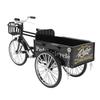 Miniature Alloy Retro Three Wheel Flatbed Truck Metal Tricycle Model Toy Vintage Car Home Decoration for