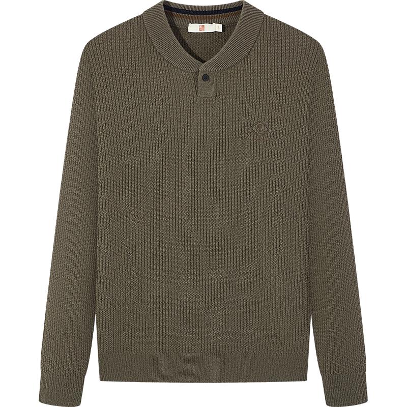 

Qipai Men s Cashmere Blend Stand-Collar Pullover Sweater L