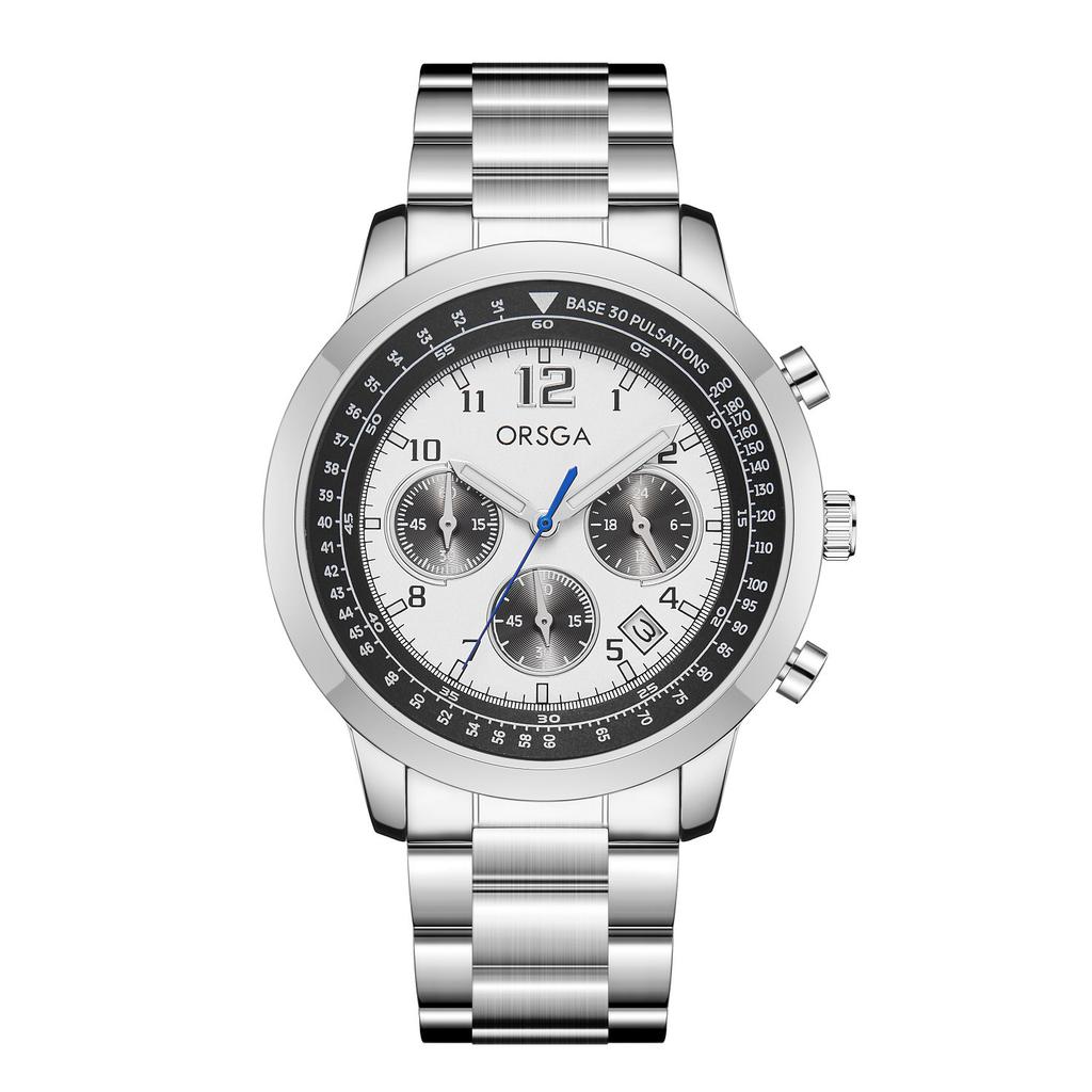 Fashion Multifunctional Chronograph Men's Watches Luxury Quartz Stainless Steel Waterproof Wristwatch Reloj De Hombre