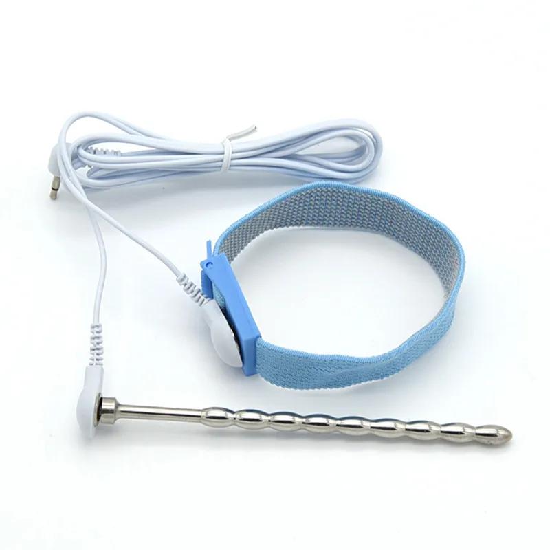 Elektroschock Penis Plug Ring Pferdeaugenstab E-Stim Urethralsonde Katheter Dilator Hahnverlängerer Medizinische Sexspielzeuge für Erwachsene für Männer