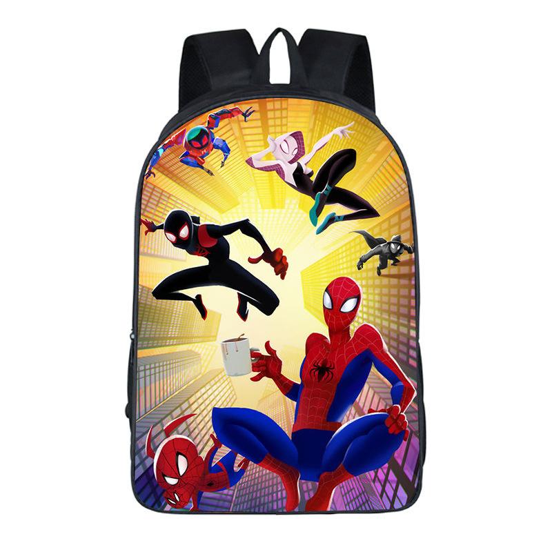 Spider-Man Backpack Elementary And Secondary School School Bag Large Capacity Cartoon Anime Boys Backpack Superman Spider-Man