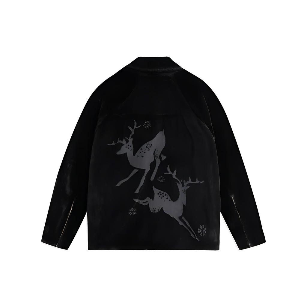 Li Ning Logo Print Solid Color Zipper Loose Jacket Women jackets Black AFDSB44-3