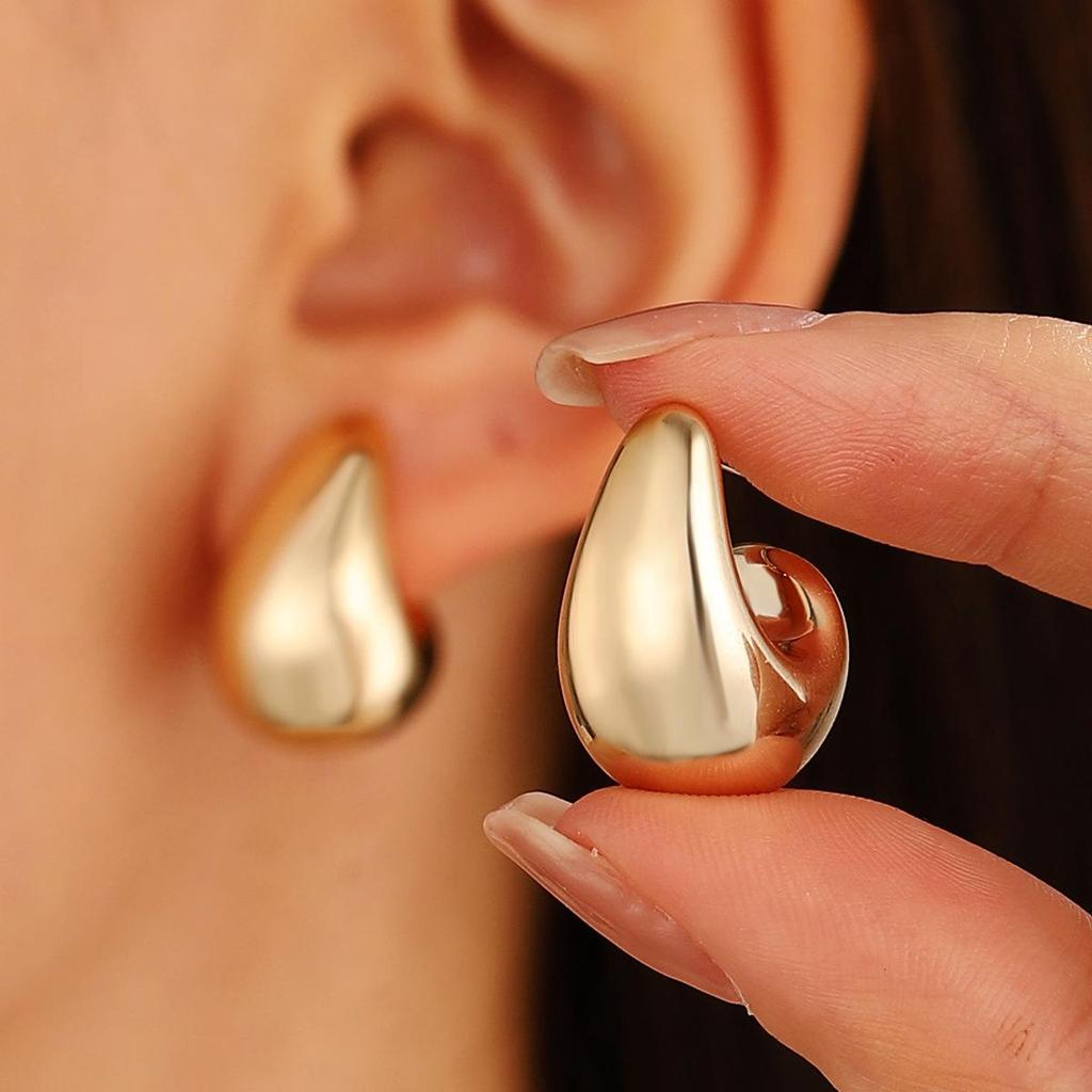 Teardrop Stud Earrings: Versatile European & American Fashion for Women