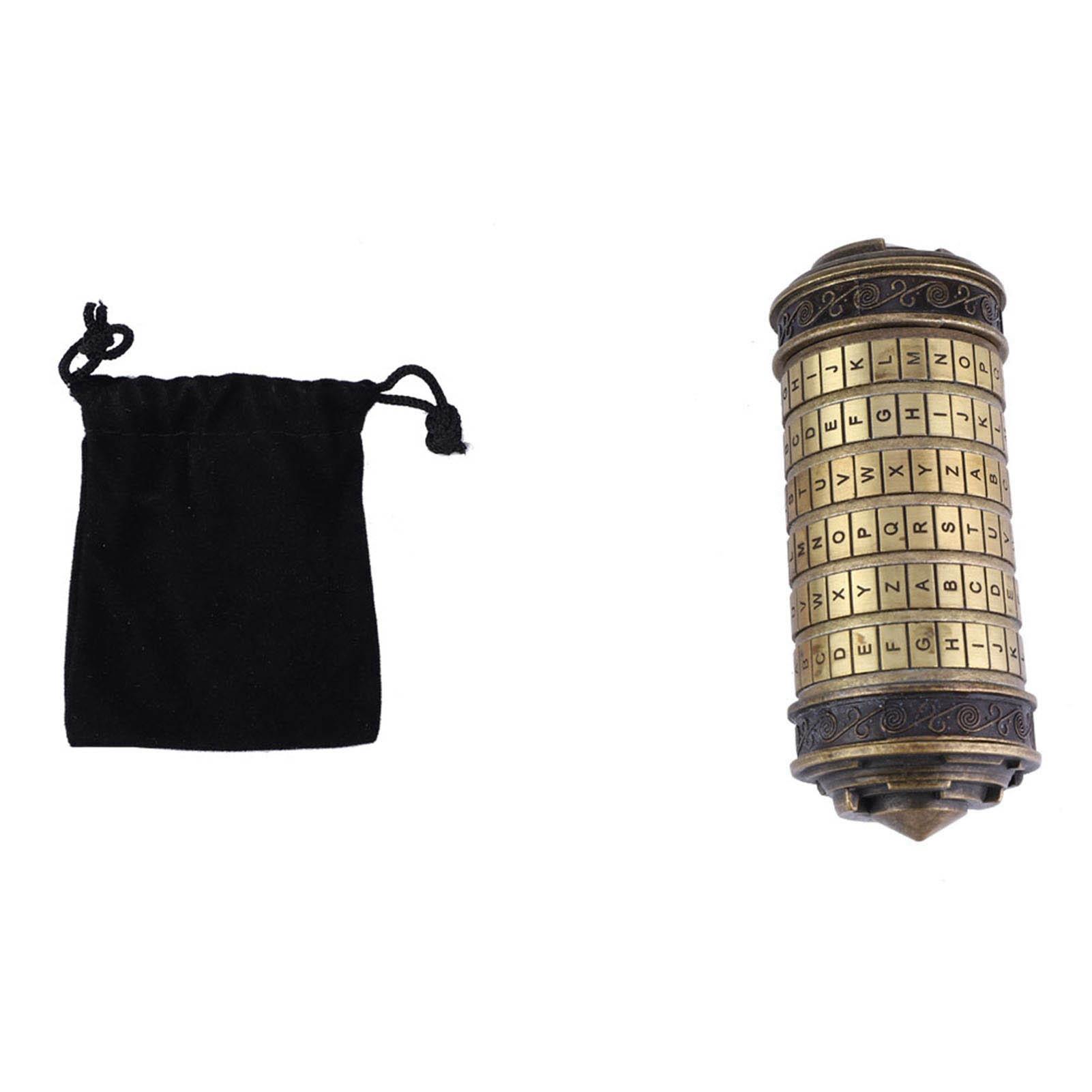 Classical Da Vinci Password Letter Code Lock Ring Holder Romantic Gift Default Password: ILOVEU