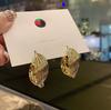 Trendy European & American High-End Twisted Metal Earrings for Women