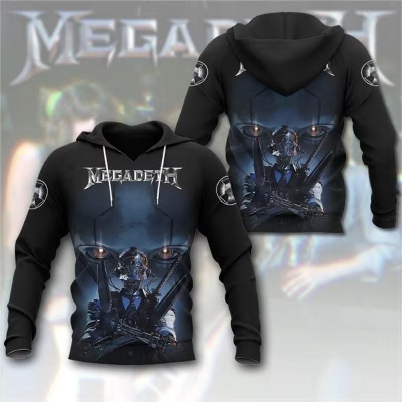 Rock Band Megadeth Hanorace cu Imprimeu 3D Bărbați Femei Modă Retro y2k Hanorac Grafic Hanorac Îmbrăcăminte Bărbați Trening Bărbați Cadou Fan