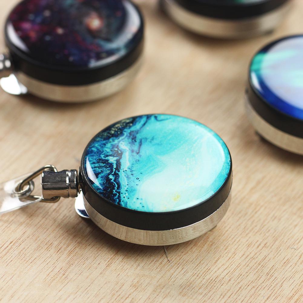 Set Creativo di Portachiavi Retrattili per Ufficio - Cavo d'Acciaio Anti-Perdita in 4 Pezzi